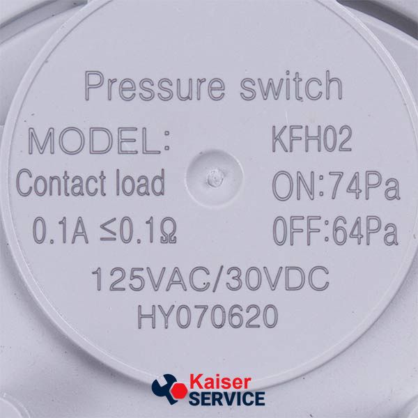 Реле тиску повітря (пресостат) 74/64 Па для газового котла Bosch/Buderus 87186456530 493906 фото