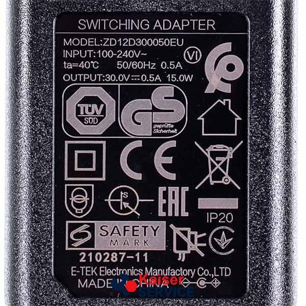 Адаптер 300000517601 ZD12D300050EU 240V 25.2V 0.5A CP0661/01 для акумуляторного пилососа Philips 11087728 фото