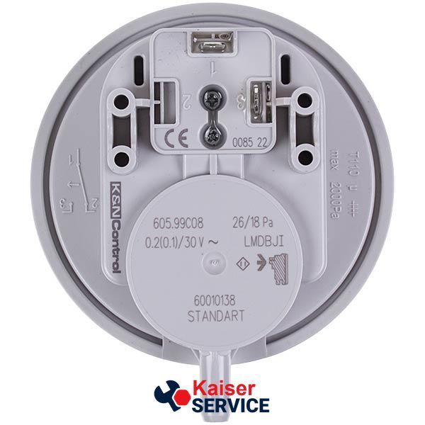 Реле тиску повітря (пресостат) 26/18 Па для газового котла BOSCH/Junkers 8716012753 11058367 фото