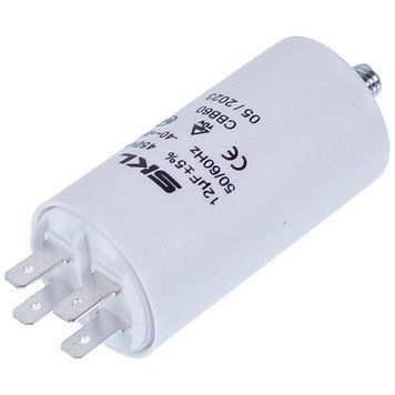 Пусковой конденсатор для стир. машины 12uF 450V 35x65mm (4 клемы) (CAP520UN) 406269 фото