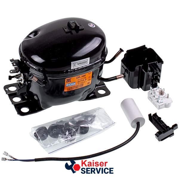 Компрессор для холодильника Zanussi ZEL GML140A R134a 140W (с пусковым реле ZNB43-120P15C) 617263 фото