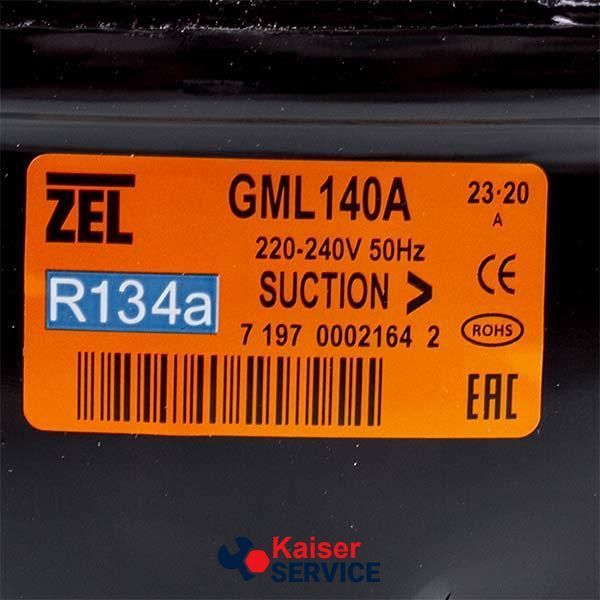 Компрессор для холодильника Zanussi ZEL GML140A R134a 140W (с пусковым реле ZNB43-120P15C) 617263 фото