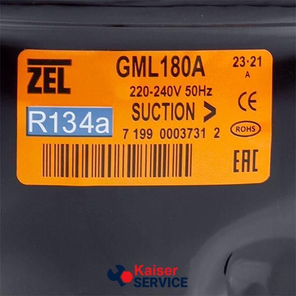 Компресор для холодильника ZANUSSI ZEL GML180A R134a 178W (з пусковим реле ZHB68-120P15C) 616050 фото