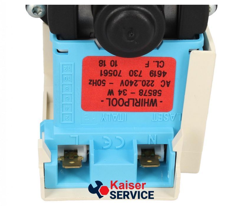 Помпа в зборі 34W 58578 (конт. розд. ззаду; на 3 самор.) Plaset WHIRLPOOL (481236018529) 317932 фото