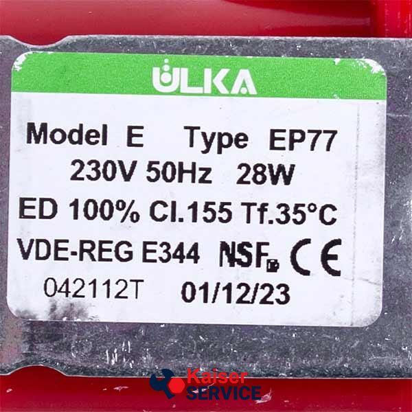 Насос для моющего пылесоса 28W ULKA Type EP77 230V Zelmer \ BOSCH 616.0045 00756414 409876 фото