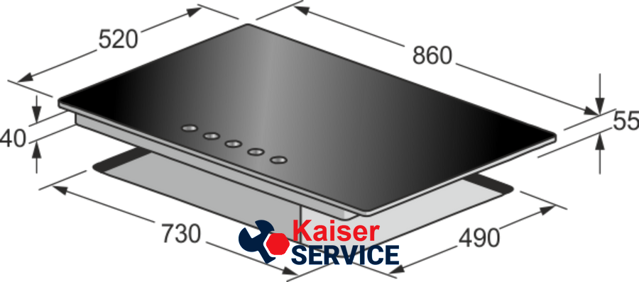 Варильна поверхня газова KAISER KCG 9387 Turbo 10737 фото