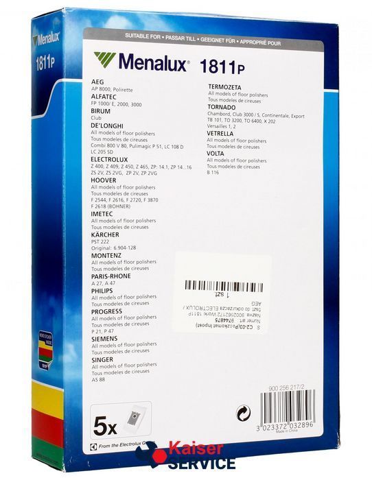 Паперові пакети для пилососа ELECTROLUX (9002562172) 409736 фото