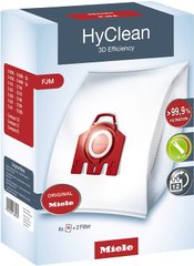 Набір мішків із мікроволокна (4 шт.) HyClean 3D FJM + фільтр мотора та вихідний для пилососа червоний Miele (41996571D) 09823 фото