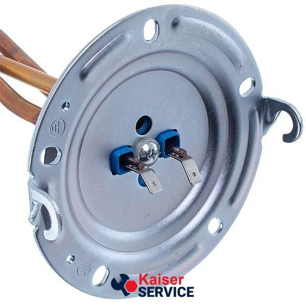 Тэн для бойлера под анод 1000W (медный) L=290mm фланец 124mm 1 трубка под датчик анод M5 ARISTON (65152910) 409262 фото