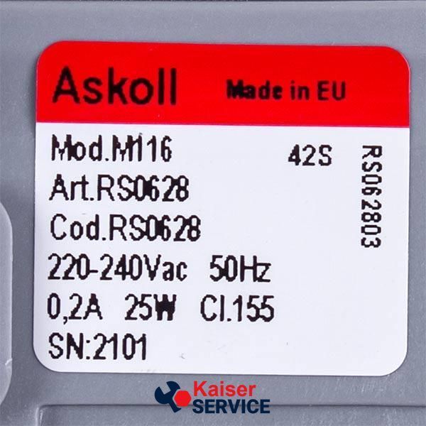 INDESIT C00108264 Помпа (насос) Askoll 25W M116 для стиральной машины 615724 фото