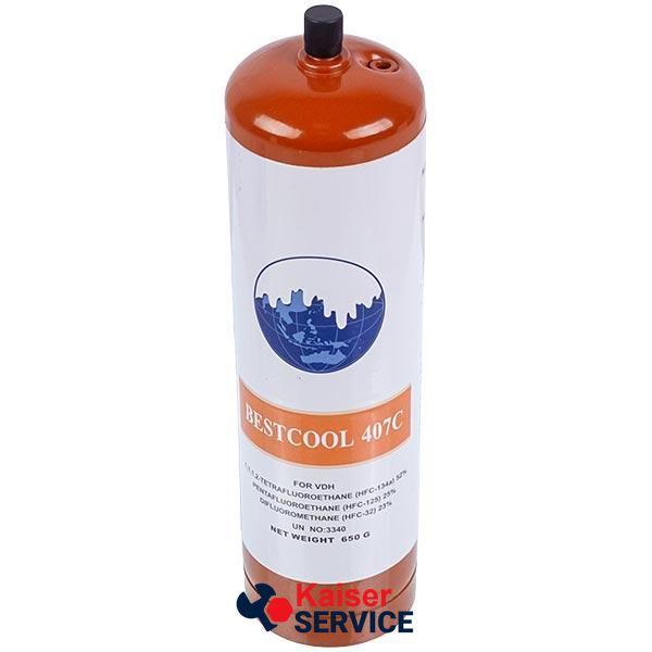 Фреон Bestcool R407C 0.65kg під клапан шредера (Холодоагент R407C, Хладон-407C, Фреон 407, ДФУ-407C) 642291 фото