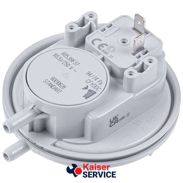 Реле тиску повітря (пресостат) Huba Control 94/74 Па для газового котла BOSCH/Buderus 87160112910 493477 фото