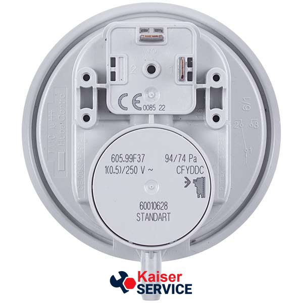 Реле тиску повітря (пресостат) Huba Control 94/74 Па для газового котла BOSCH/Buderus 87160112910 493477 фото