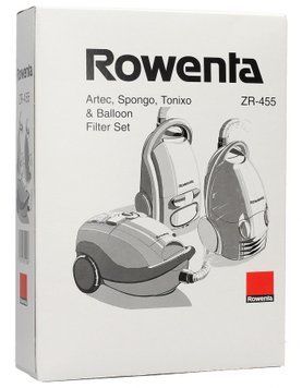 Набор мешков бумажных (10 шт.) + фильтр мотора (2 шт. микро) для пылесоса ROWENTA (ZR455) 402224 фото
