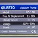 Вакуумний насос LEETO XZ-1.5B (1 ступ. 70 л/хв.) 494133 фото 2