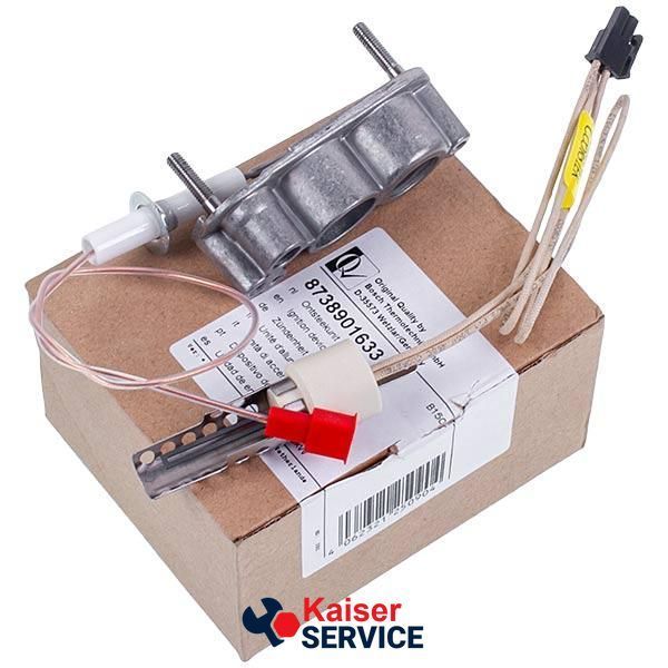Электрод розжига и ионизации для конденсационного котла Bosch/Buderus Logamax Plus GB162 50-100 кВт 8738901633 616190 фото