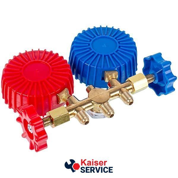 Манометрический коллектор 2- вентильный XM-R536G R-134 (R-22 R-404 R-12) + шланги 3шт.x900mm 616739 фото