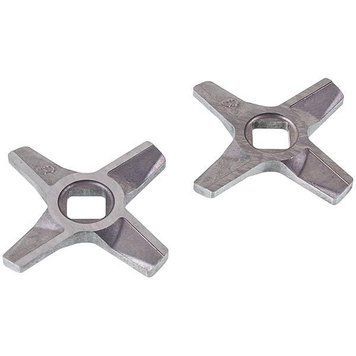 Набір ножів для м'ясорубки (2 шт.) D=55.5mm s=5mm Отвір=10x10mm NR8 (двосторонні) Zelmer 10003883 411820 фото