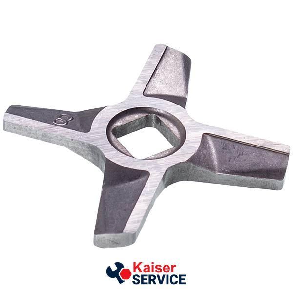 Набір ножів для м'ясорубки (2 шт.) D=55.5mm s=5mm Отвір=10x10mm NR8 (двосторонні) Zelmer 10003883 411820 фото