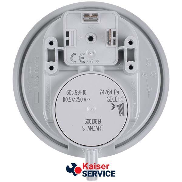 Реле тиску повітря (пресостат) Huba Control 74/64 Па для газового котла BOSCH/Buderus 87186456530 492685 фото