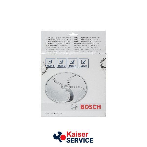 Диск для тонкой нарезки / мелкой терки (2-х сторон.) MUZ45KP1 для кух. комб. Bosch (аксессуар) (12039341) 409506 фото