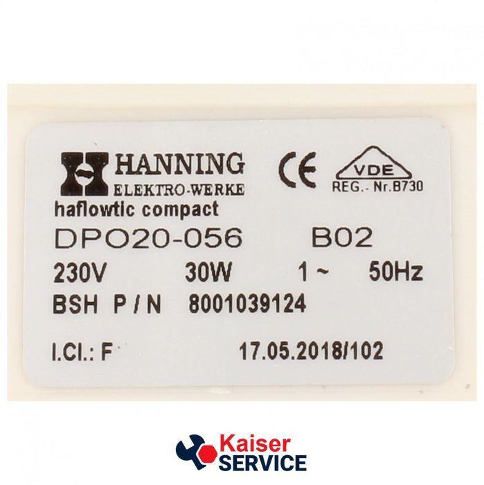 Помпа в зборі 30W KEBS101/001C (конт. спар. спереду, на 4 зах.) Copreci BOSCH (00145905) 288293 фото