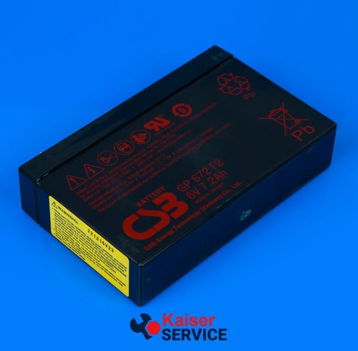 Акумуляторна батарея CSB GP672, 6V 7.2Ah Q10 11030587 фото