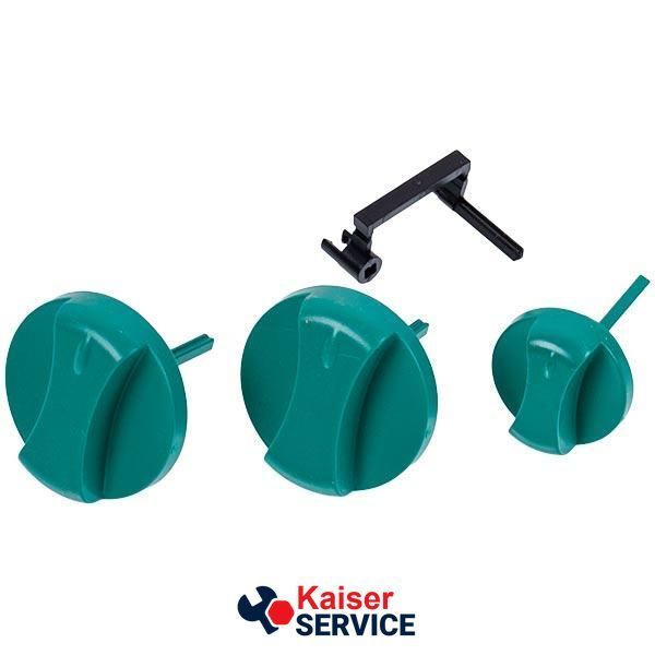 Комплект ручек управления зеленых (3 шт.) для газового котла Vaillant atmo/turboMAX pro/plus 114286 11098980 фото