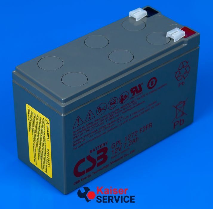 Акумуляторна батарея CSB GPL1272F2 12V 7,2Ah 11030584 фото