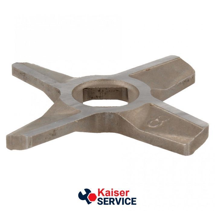 Ніж для м'ясорубки D=55.5mm s=5mm отвір=10x10mm NR8 (2-х сторонній) ZELMER (10003883) 284518 фото