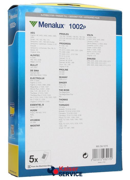 Набір мішків паперових для пилососу (5 шт.) ELECTROLUX (900256107) 274790 фото