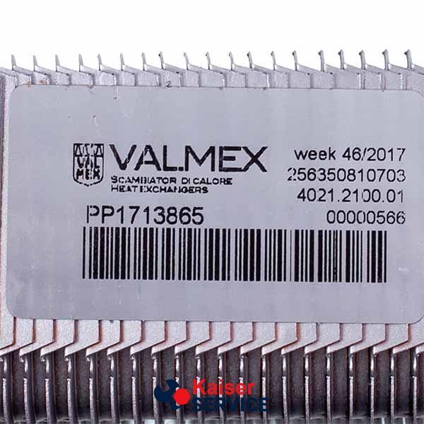 Теплообмінник бітермічний Valmex для газового котла Biasi Binnova M297 24 кВт BI1592100 616143 фото